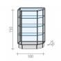 Display cabinet FWH-100-1