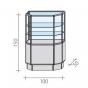 Display cabinet FWH-100-3